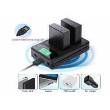Двойное зарядное у-во USB-LCD-ENEL25 Micro и Type-C Dual charger с дисплеем