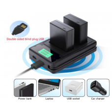 Двойное зарядное у-во USB-LCD-LI90B Micro и Type-C Dual charger с дисплеем