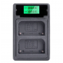 Двойное зарядное у-во USB-LCD- NPFM50/500 Micro и Type-C Dual charger с дисплеем