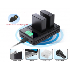 Двойное зарядное у-во USB-LCD-BP511 Micro и Type-C Dual charger с дисплеем