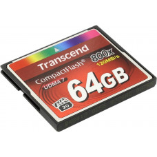 Transcend CompactFlash 64GB 800X                                                                                                                                                                                                                          