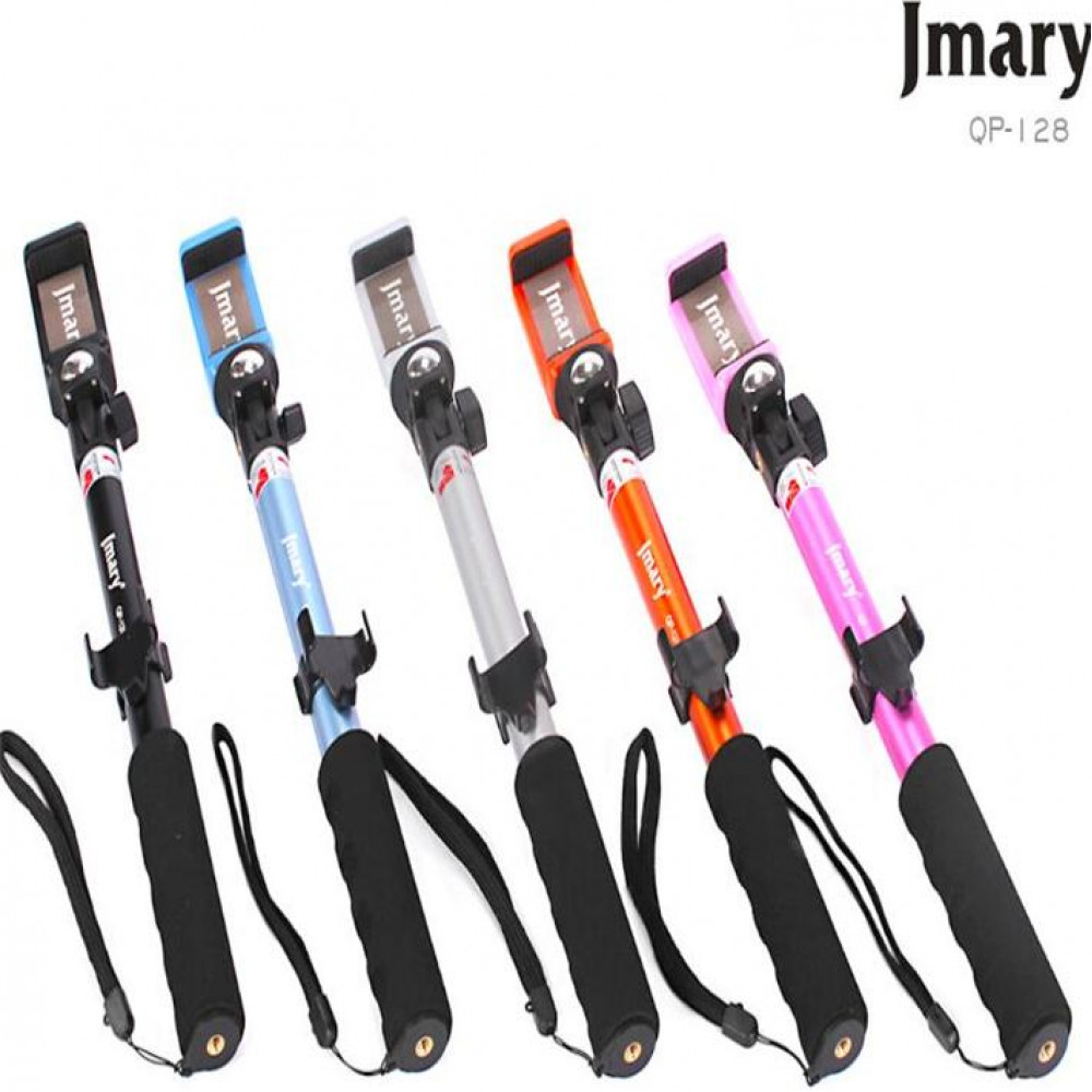 Универсальный Bluetooth Пульт Jmary Selfie Stick QP-128 Pink                                                                                                                                                                                              
