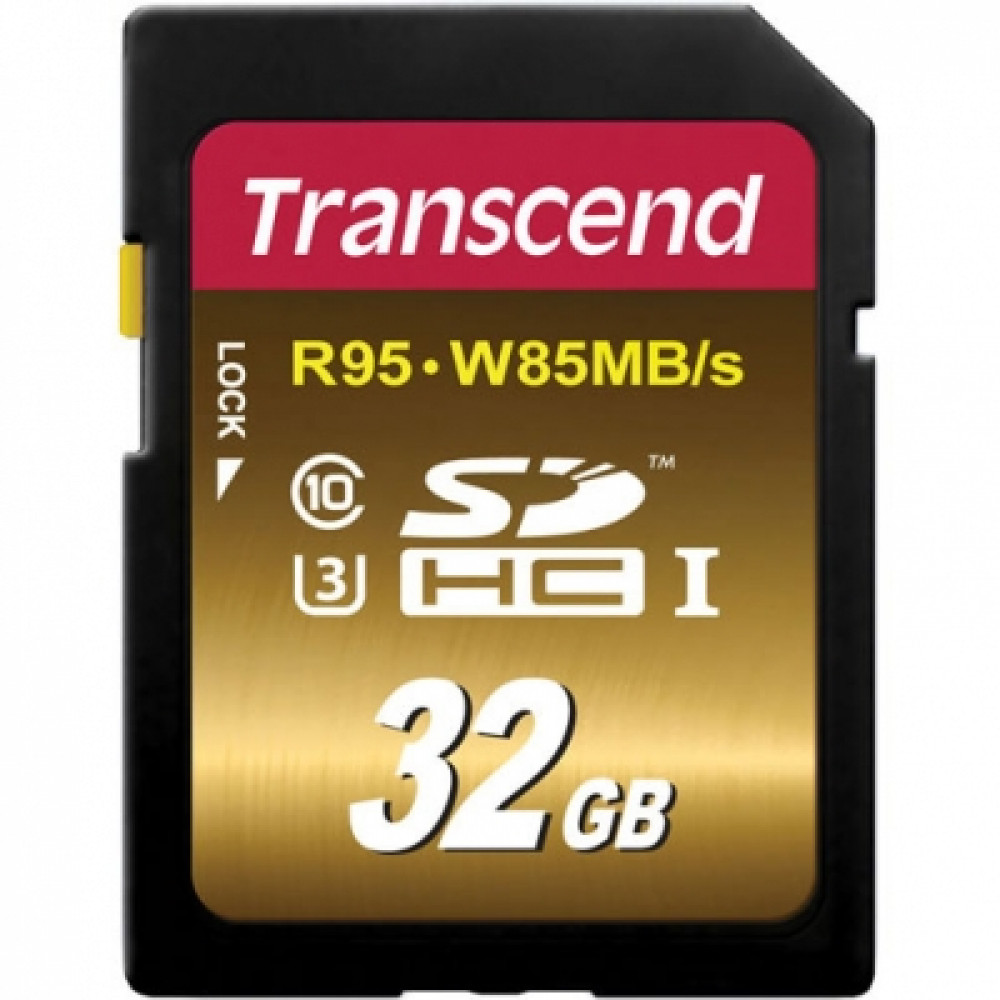 Transcend SDHC 32Gb Class 10 UHS-I U3X (95/85 MB/s)                                                                                                                                                                                                       