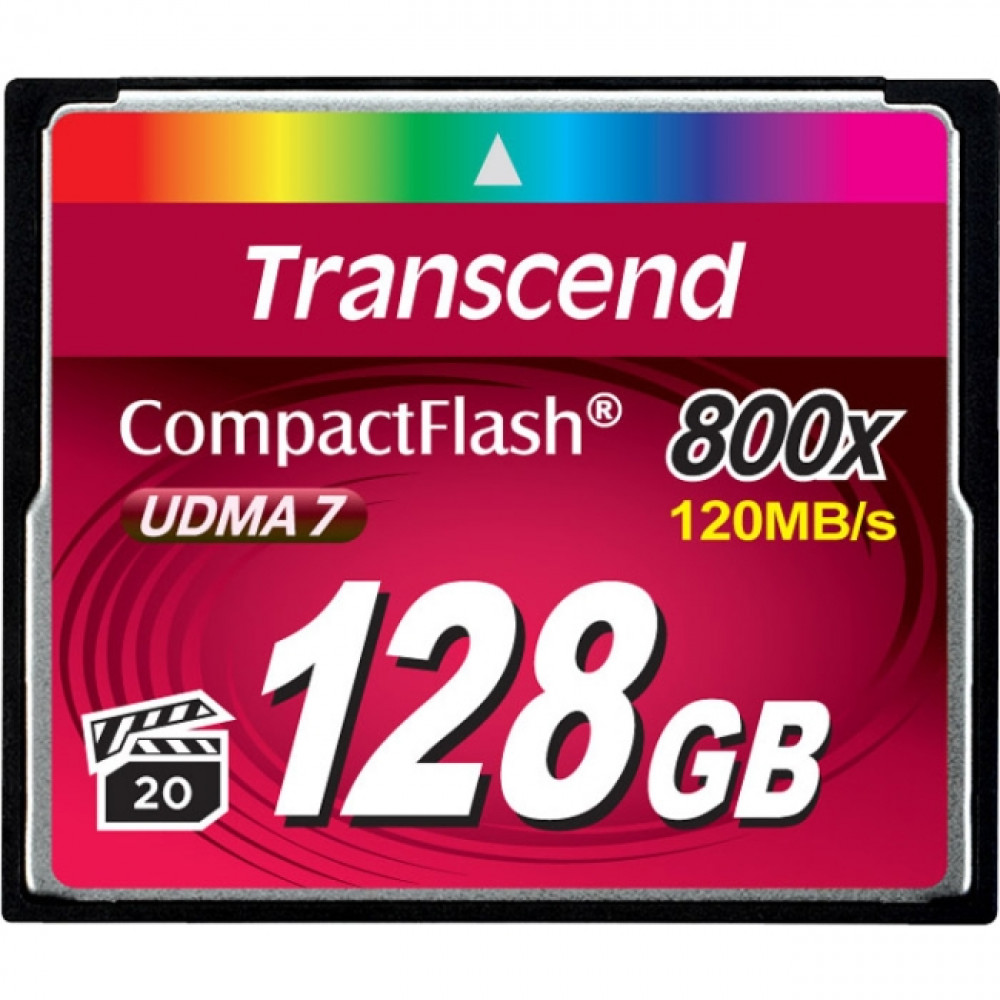 Transcend CompactFlash Premium 128GB 800X                                                                                                                                                                                                                 