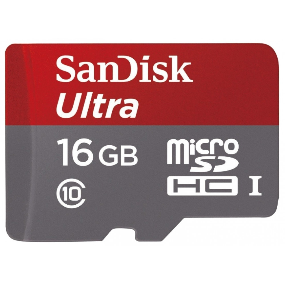 SanDisk Ultra microSDHC Class 10 UHS-I 48MB/s 16GB + SD adapter                                                                                                                                                                                           