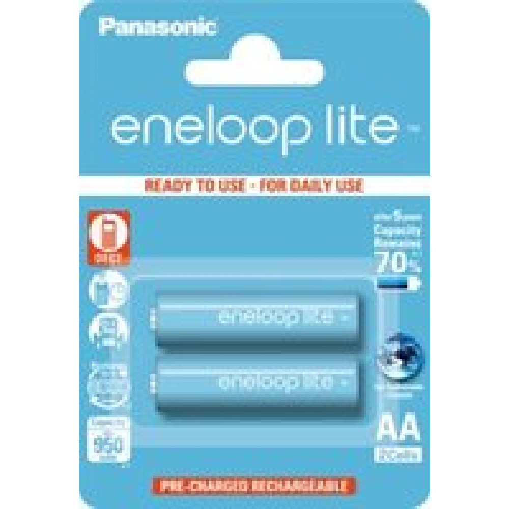Panasonic Eneloop Lite AA 950 2BP (BK-3LCCE/2BE)                                                                                                                                                                                                          