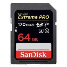 SanDisk SDHC 64GB Extreme Pro 170MB/s U3 V30 UHD 4K                                                                                                                                                                                                       