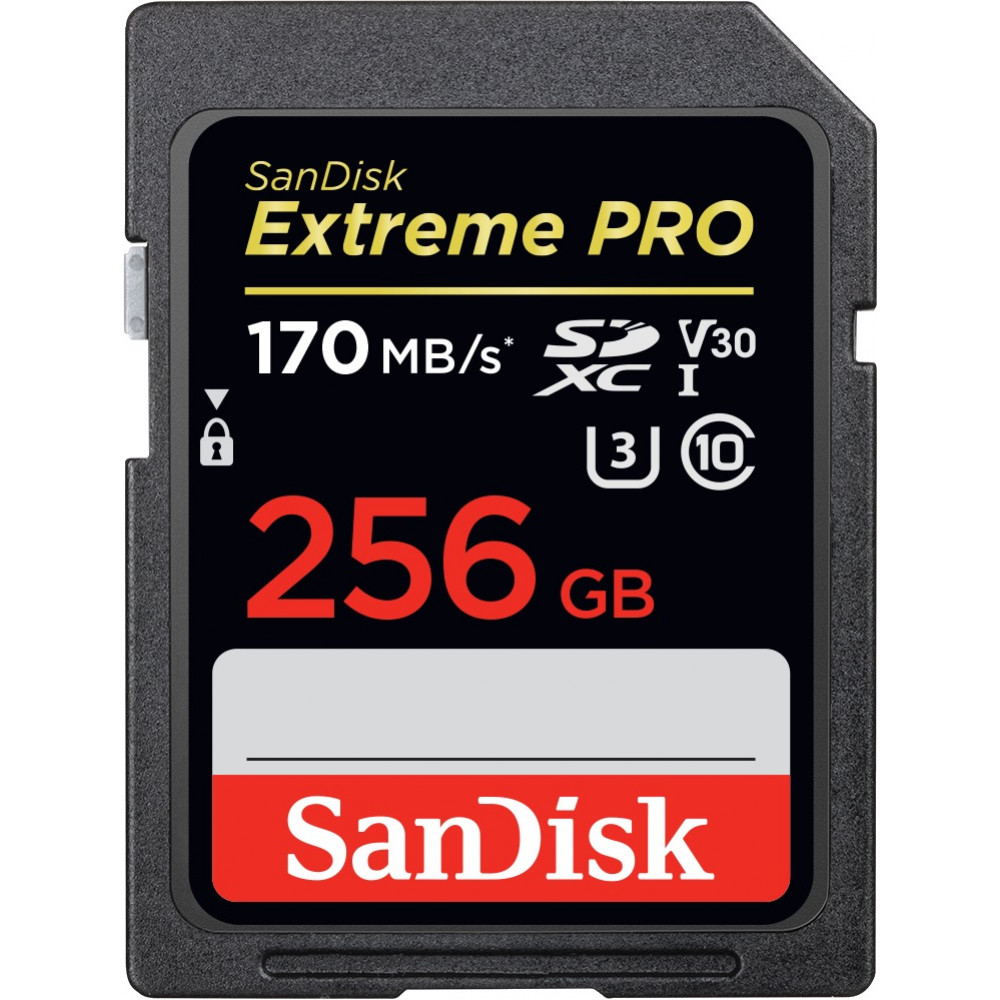 Карта памяти SanDisk Extreme Pro V30 SDXC UHS-I U3 256 ГБ (SDSDXXY-256G-GN4IN)                                                                                                                                                                            
