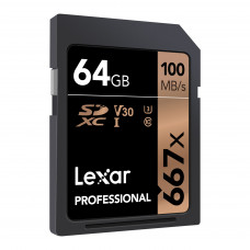 Карта памяти Lexar <LSD64B667> SDXC Memory Card 64Gb V30 UHS-I U3                                                                                                                                                                                         