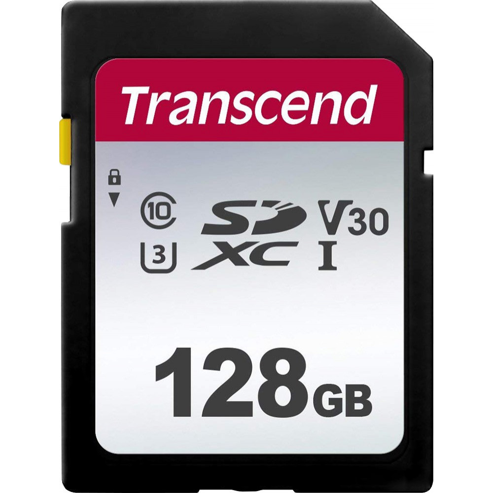 Карта памяти Transcend 300S SDXC UHS-I U3 V30 [TS128GSDC300S]                                                                                                                                                                                             