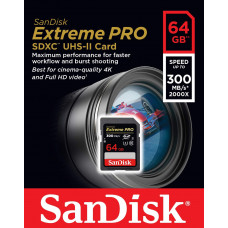 SanDisk SDXC 64GB Extreme PRO UHS-II 300MB/s (SDSDXPK-064G-GN4IN)                                                                                                                                                                                         