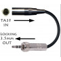 Mini-XLR Male to Locking 3.5mm Stereo Cable for BMPCC 6K & 4K (Black)                                                                                                                                                                                     