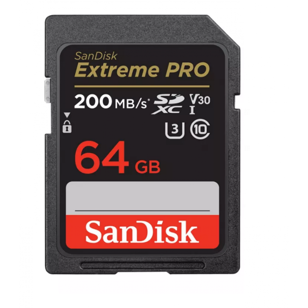Карта Памяти SanDisk 64GB Extreme Pro 200MB/s U3 V30 UHD 4K                                                                                                                                                                                               