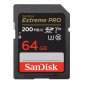 Карта Памяти SanDisk 64GB Extreme Pro 200MB/s U3 V30 UHD 4K                                                                                                                                                                                               