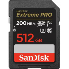 Карта памяти SanDisk Extreme Pro SDXC UHS-I Class 3 V30 200/140 MB/s 512Gb                                                                                                                                                                                