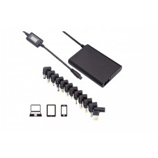 Универсальное зарядное устройство  для Ноутбука с ЖК-дисплеем 8 разъемов + 1 USB 110V-240V/50-60Hz                                                                                                                                                        