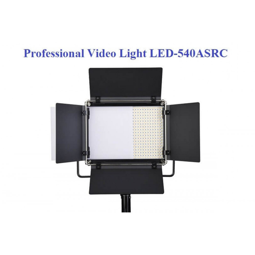 Накамерный свет Professional Video Light LED-540ASRC комплект Сетевой адаптер,пулт и чехол (3200K-5600K, 30W,)                                                                                                                                            