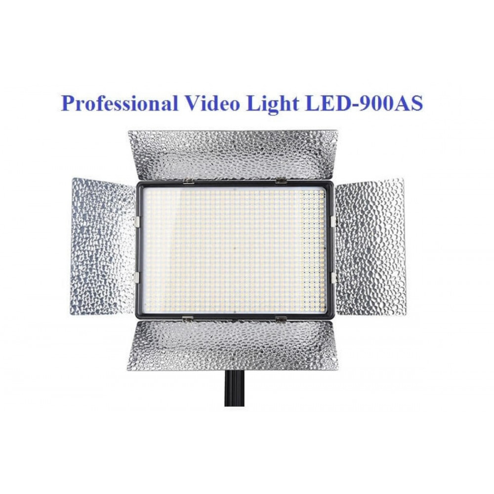Накамерный свет Professional Video Light LED-900AS комплект Сетевой адаптер,пулт,чехол и ручки (3200K-5600K, 50W, 4500Lux/1m) Bi-color                                                                                                                    