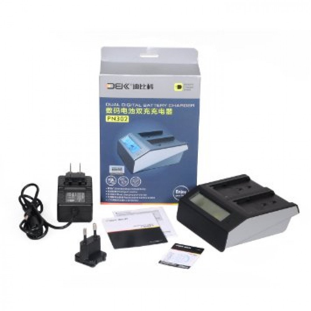 Двойное зарядное устройство DBK PN-302 с ЖК дисплеем F / M /VBG/ D                                                                                                                                                                                        