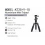 Jmary Professional Video Tripod KT25+Y10 Mini Tripod [18/21.5/51,5CM] Максимальная нагрузка 3кг                                                                                                                                                           
