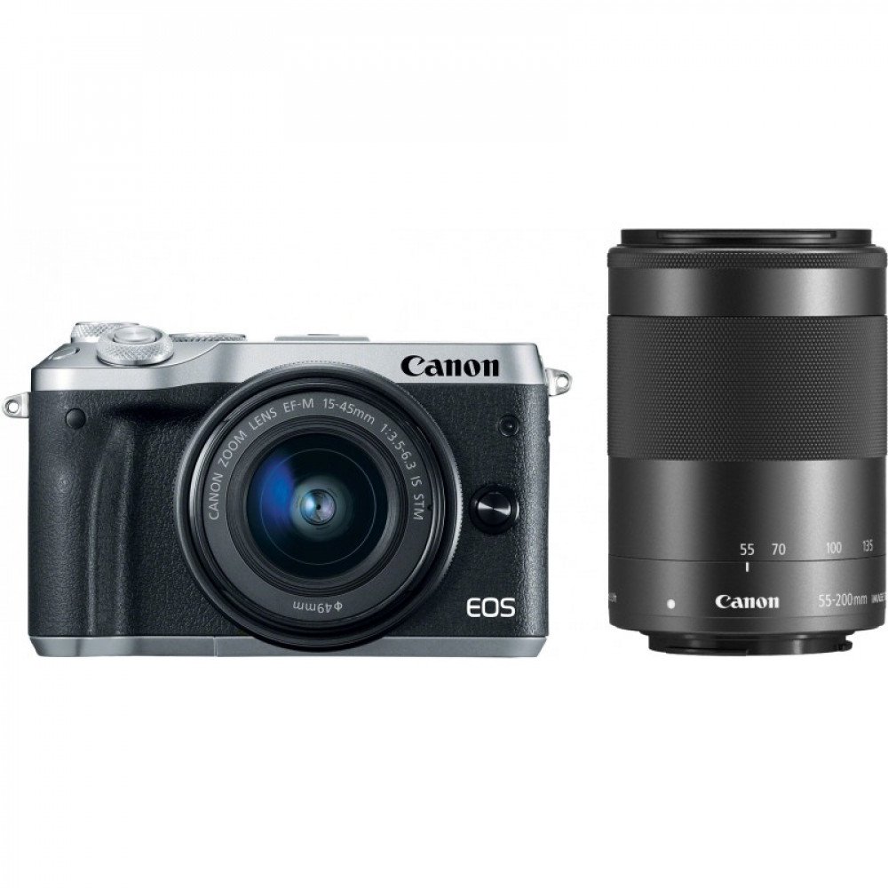 Фотоаппарат Canon EOS M6 kit 15-45 IS STM+55-200 IS STM                                                                                                                                                                                                   