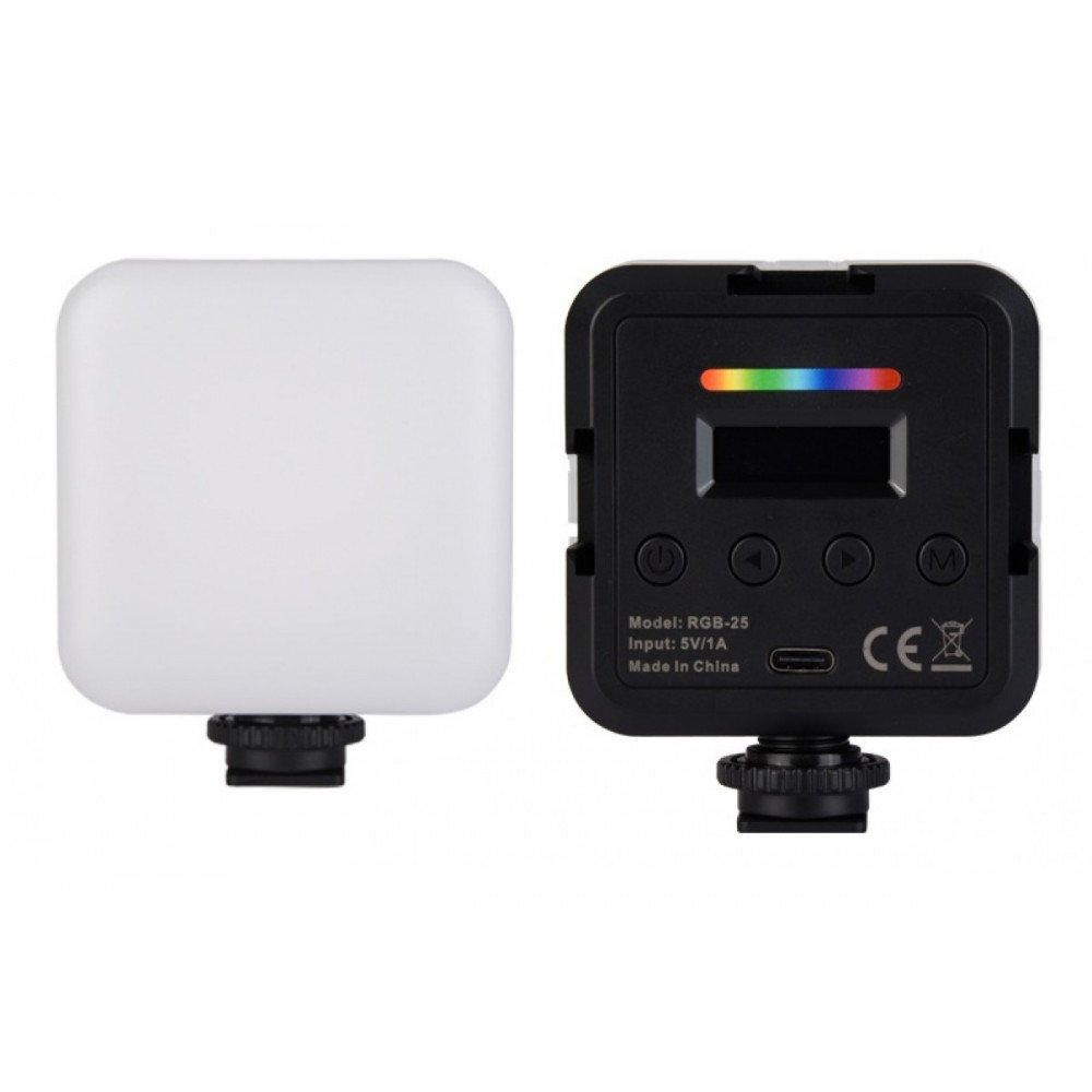 Professional Mini Portable LED Light RGB-25 (2500K-8500K) 3,7 В / 2000 мАч 7,4 Втч                                                                                                                                                                        