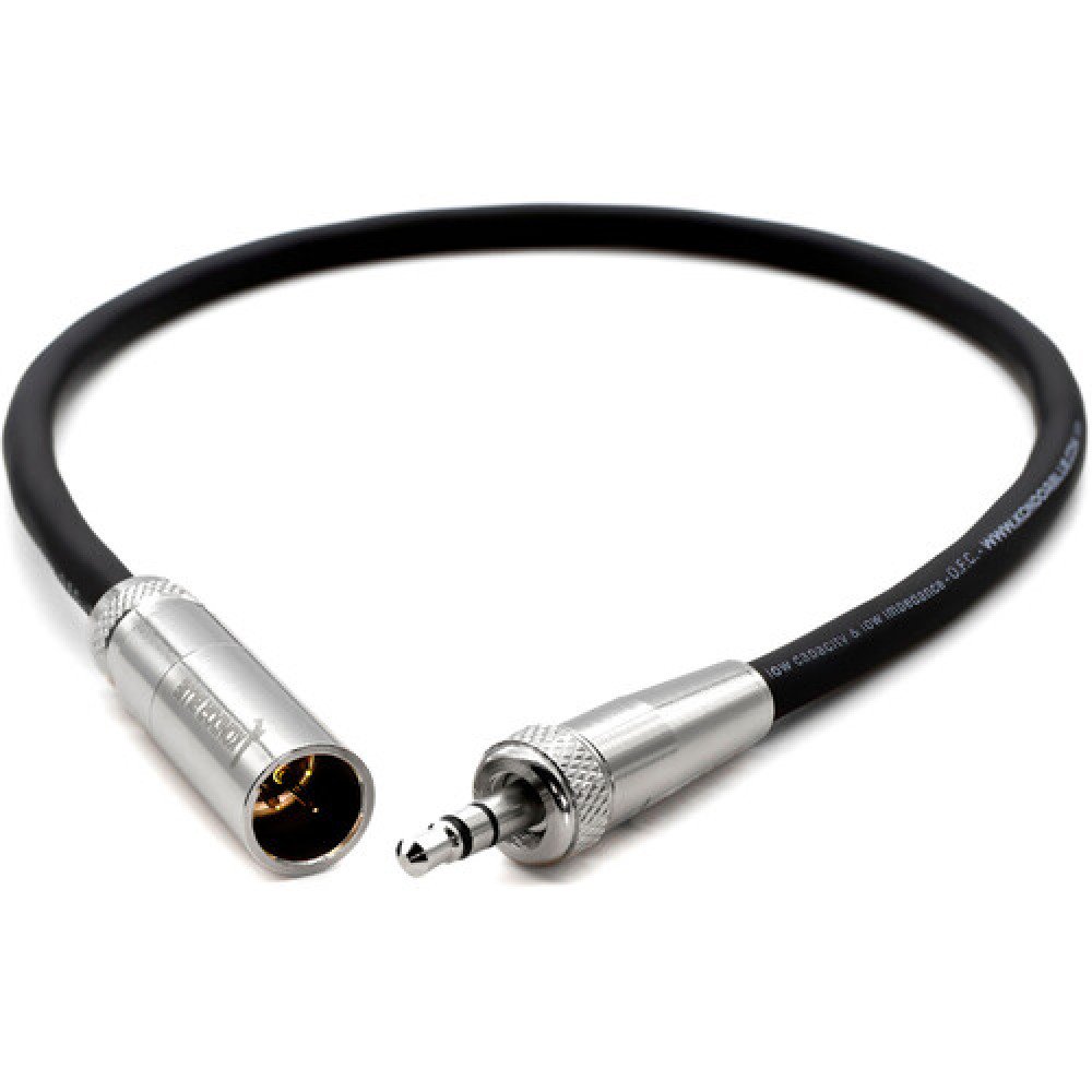 Mini-XLR Male to Locking 3.5mm Stereo Cable for BMPCC 6K & 4K (Black)                                                                                                                                                                                     