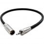 Mini-XLR Male to Locking 3.5mm Stereo Cable for BMPCC 6K & 4K (Black)                                                                                                                                                                                     
