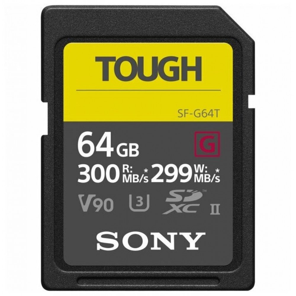Карта памяти Sony SDXC 64 ГБ Class 10, V90, UHS-II, R/W 300/299 МБ/с                                                                                                                                                                                      