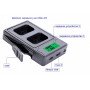 Двойное зарядное у-во USB-LCD- NPFW50 Micro и Type-C Dual charger с дисплеем                                                                                                                                                                              