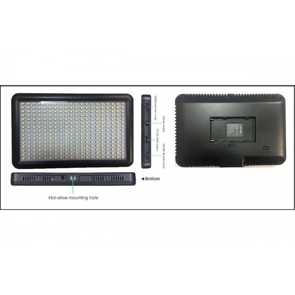 Накамерный свет Professional Video Light LED-300 комплект зарядное устройство + аккумулятор F550                                                                                                                                                          