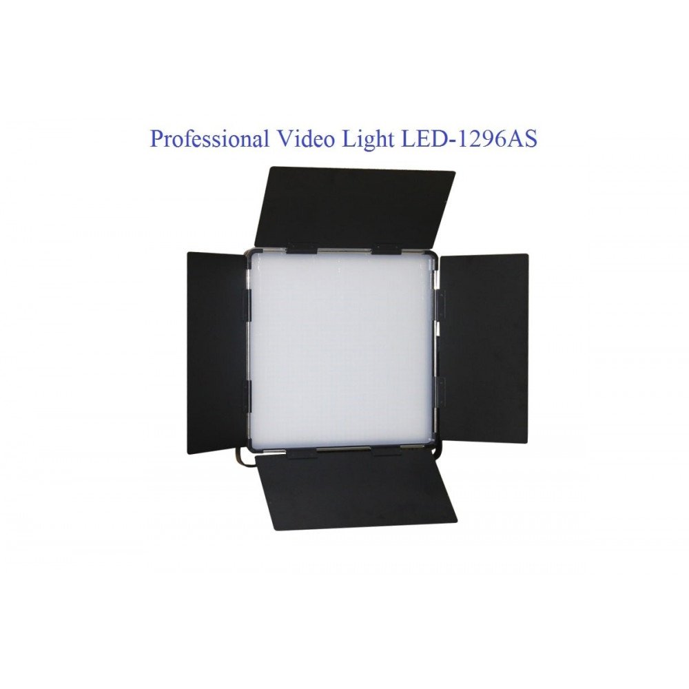 Накамерный свет Professional Video Light LED-1296AS V-Mount комплект Сетевой адаптер, пулт и чехол (3200К-5600К/75W/7800 люкс/1 м)                                                                                                                        