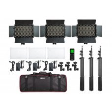Viltrox VL-S192T (3200K-5500K) 3шт. Комплект Сетевой адаптер + Пулть управление + сумка + стойка-тренога Viltrox VL-S192T (3200K-5500K) 3шт. Комплект Сетевой адаптер + Пулть управление + сумка + стойка-тренога