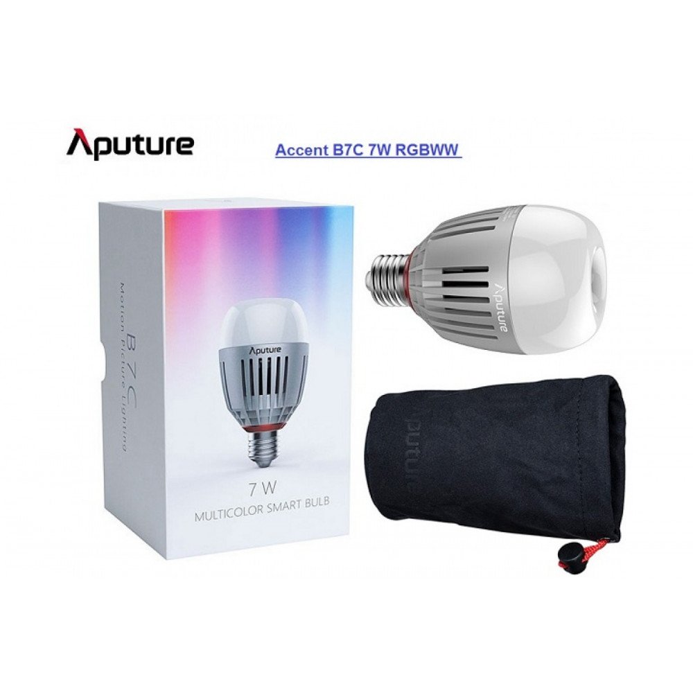 Aputure Accent B7C 7W RGBWW светодиодная смарт-лампа                                                                                                                                                                                                      
