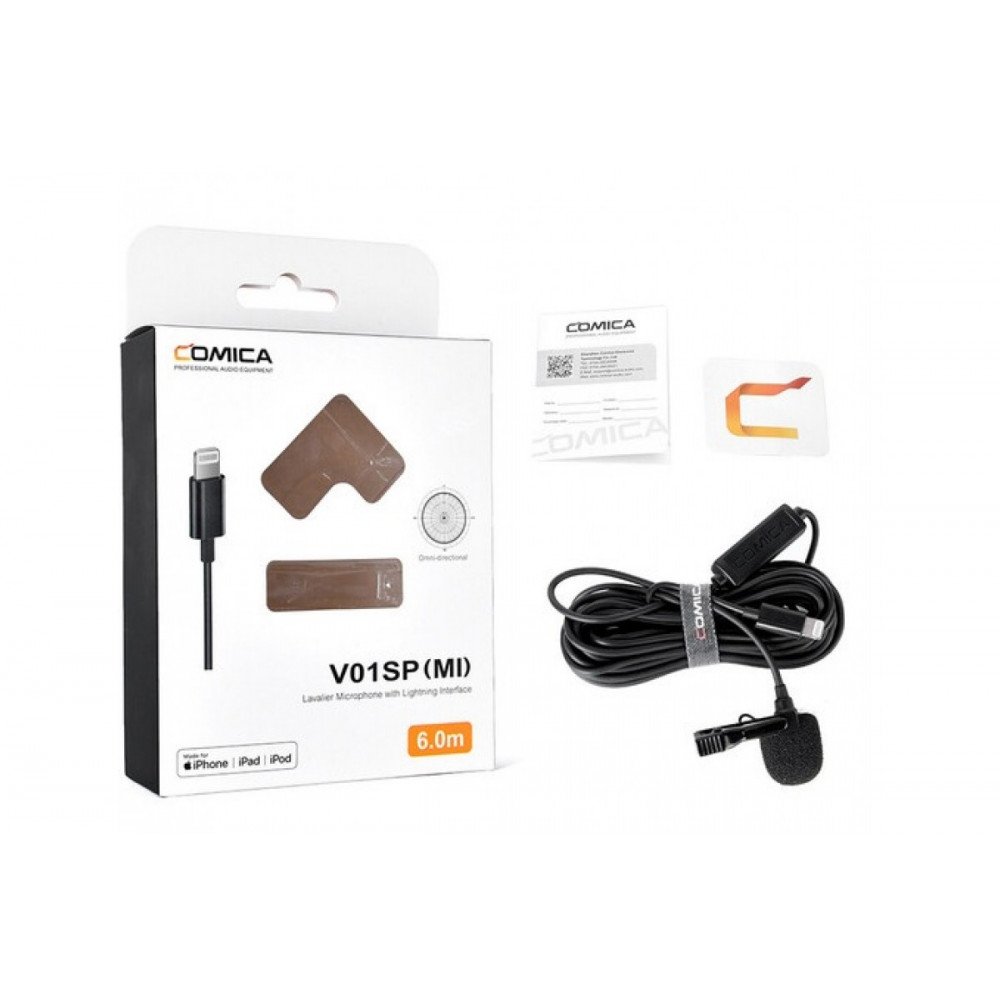 COMICA CVM-V01SP (MI) Всенаправленный Петличный Микрофон с Lightning интерфейсом для Apple                                                                                                                                                                