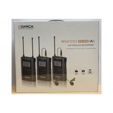 Беспроводной петличный микрофон Comica CVM-WM100 plus (A) (RX+TX+TX)                                                                                                                                                                                      